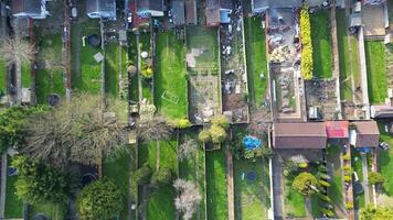 haute angle vue de Résidentiel maisons à luton ville de Angleterre Royaume-Uni. Mars 8ème, 2024 video