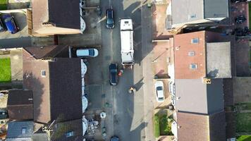 Aerial View of Residential Homes at Luton City of England UK. video