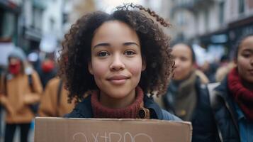 AI generated Young Woman Embraces Music and Technology with Wireless Headphones and Smartphone Captured in CloseUp photo