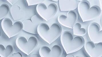 AI generated Delightful paper cut hearts backdrop, perfect for romantic Valentine's Day wallpaper, Ai Generated photo