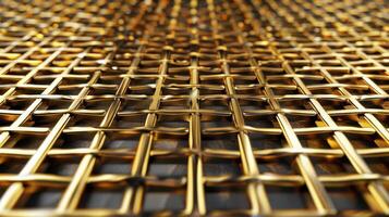 AI generated Shiny gold geometric metal texture adds elegance and sophistication, Ai Generated. photo