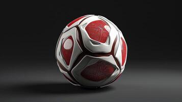 AI generated Explore the intricacy of a 3D rendered soccer ball, where cutting-edge technology meets the world's most beloved sport. Ai Generated. photo