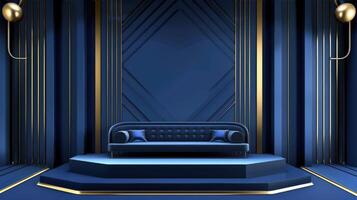 AI generated Luxurious abstract blue background for modern wallpapers, Ai Generated. photo