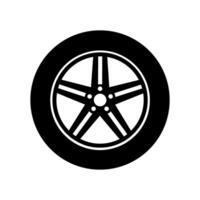 Car wheel icon vector. Wheel illustration sign. Tire service symbol or logo. vector