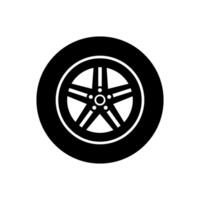 Car wheel icon vector. Wheel illustration sign. Tire service symbol or logo. vector