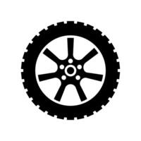 Car wheel icon vector. Wheel illustration sign. Tire service symbol or logo. vector
