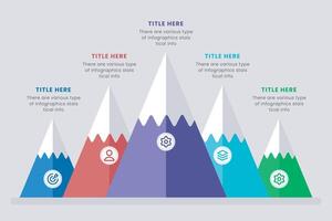 Route to Success Mountain Infographic Design is a successful startup business. Presentation slide template, Vector illustration