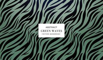 Green zebra print background or Tiger Fur Texture Background vector