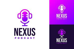 Podcast Logo Vector Icon in modern and minimalist style