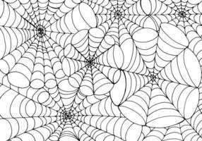 Abstract vector black and white background from doodle webs