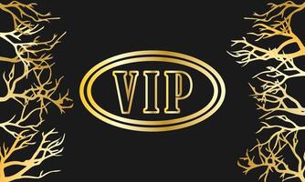 VIP card for participants on black with golden vector