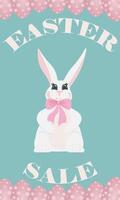 Easter Bunny Holiday Sale Flyer vector