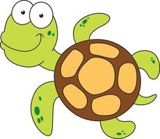 Turtle isolated on a white background vector