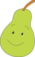 Cute Cartoon pear vector illustration