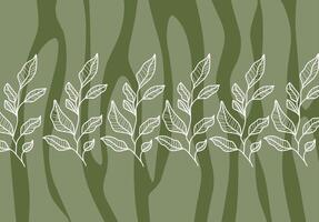 lineart leaf wallpaper with a green background like a forest vector