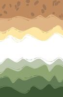 abstract image of green and chocolate waves like a drink vector