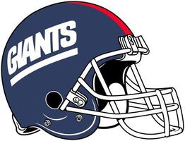 The blue helmet of the New York Giants American football team vector