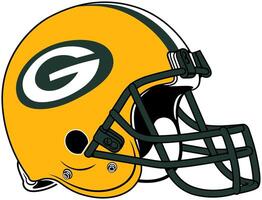 The yellow helmet of the Green Bay Packers American football team vector