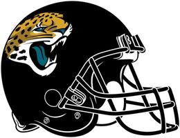 The black helmet of the Jacksonville Jaguars American football team vector