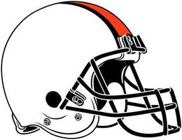 The white helmet of the Cleveland Browns American football team vector