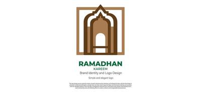 islámico y ramadhan kareem logo diseño para gráfico diseñador y web desarrollador vector