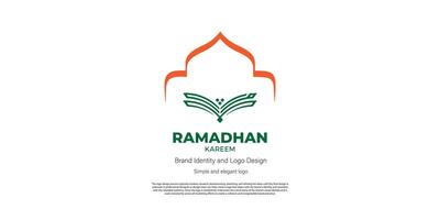 Islamic and ramadhan kareem logo design for graphic designer and web developer vector