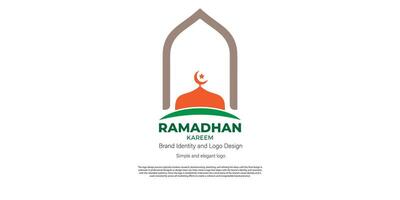 Islamic and ramadhan kareem logo design for graphic designer and web developer vector