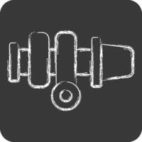 Icon Turbo Filter. related to Garage symbol. chalk Style. simple design editable. simple illustration vector