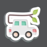 Sticker Car Charging. related to Ecology symbol. simple design editable. simple illustration vector