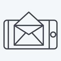 Icon Email. related to Post Office symbol. line style. simple design editable. simple illustration vector