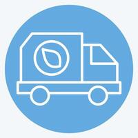 Icon Coal Delivery. related to Ecology symbol. blue eyes style. simple design editable. simple illustration vector