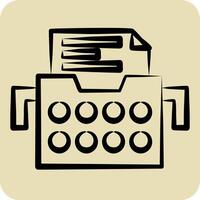 Icon Typewriters. related to Post Office symbol. hand drawn style. simple design editable. simple illustration vector