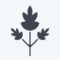 Icon Parsley. related to Spice symbol. glyph style. simple design editable. simple illustration vector