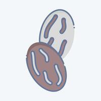 Icon Nutmeg. related to Spice symbol. doodle style. simple design editable. simple illustration vector