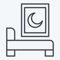 Icon Dream. related to Leisure and Travel symbol. line style. simple design illustration. vector