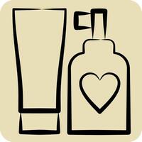 Icon Cream. related to Milk and Drink symbol. hand drawn style. simple design editable. simple illustration vector