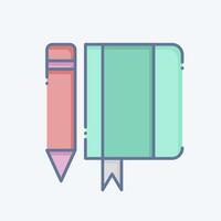 Icon Sketch Book. related to Post Office symbol. doodle style. simple design editable. simple illustration vector