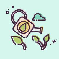 Icon Watering Plant. related to Ecology symbol. MBE style. simple design editable. simple illustration vector