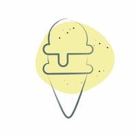 Icon Ice Cream 4. related to Milk and Drink symbol. Color Spot Style. simple design editable. simple illustration vector