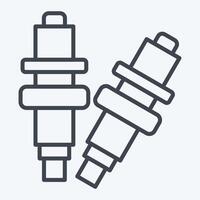 Icon Spark Plug. related to Garage symbol. line style. simple design editable. simple illustration vector