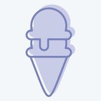 Icon Ice Cream 4. related to Milk and Drink symbol. two tone style. simple design editable. simple illustration vector