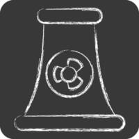 Icon Nuclear Power. related to Ecology symbol. chalk Style. simple design editable. simple illustration vector