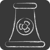 Icon Nuclear Power. related to Ecology symbol. chalk Style. simple design editable. simple illustration vector