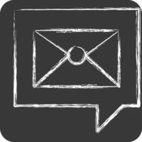 Icon Dialogue. related to Post Office symbol. chalk Style. simple design editable. simple illustration vector