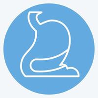 icono estómago. relacionado a humano Organo símbolo. azul ojos estilo. sencillo diseño editable. sencillo ilustración vector