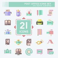 Icon Set Post Office. related to Education symbol. flat style. simple design editable. simple illustration vector