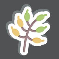 Sticker Barberry. related to Spice symbol. simple design editable. simple illustration vector