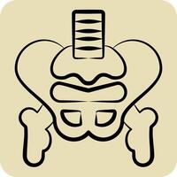 Icon Pelvis. related to Human Organ symbol. hand drawn style. simple design editable. simple illustration vector
