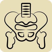 Icon Pelvis. related to Human Organ symbol. hand drawn style. simple design editable. simple illustration vector