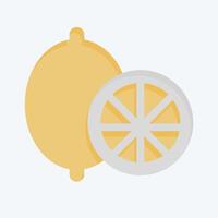 Icon Lemon. related to Spice symbol. flat style. simple design editable. simple illustration vector